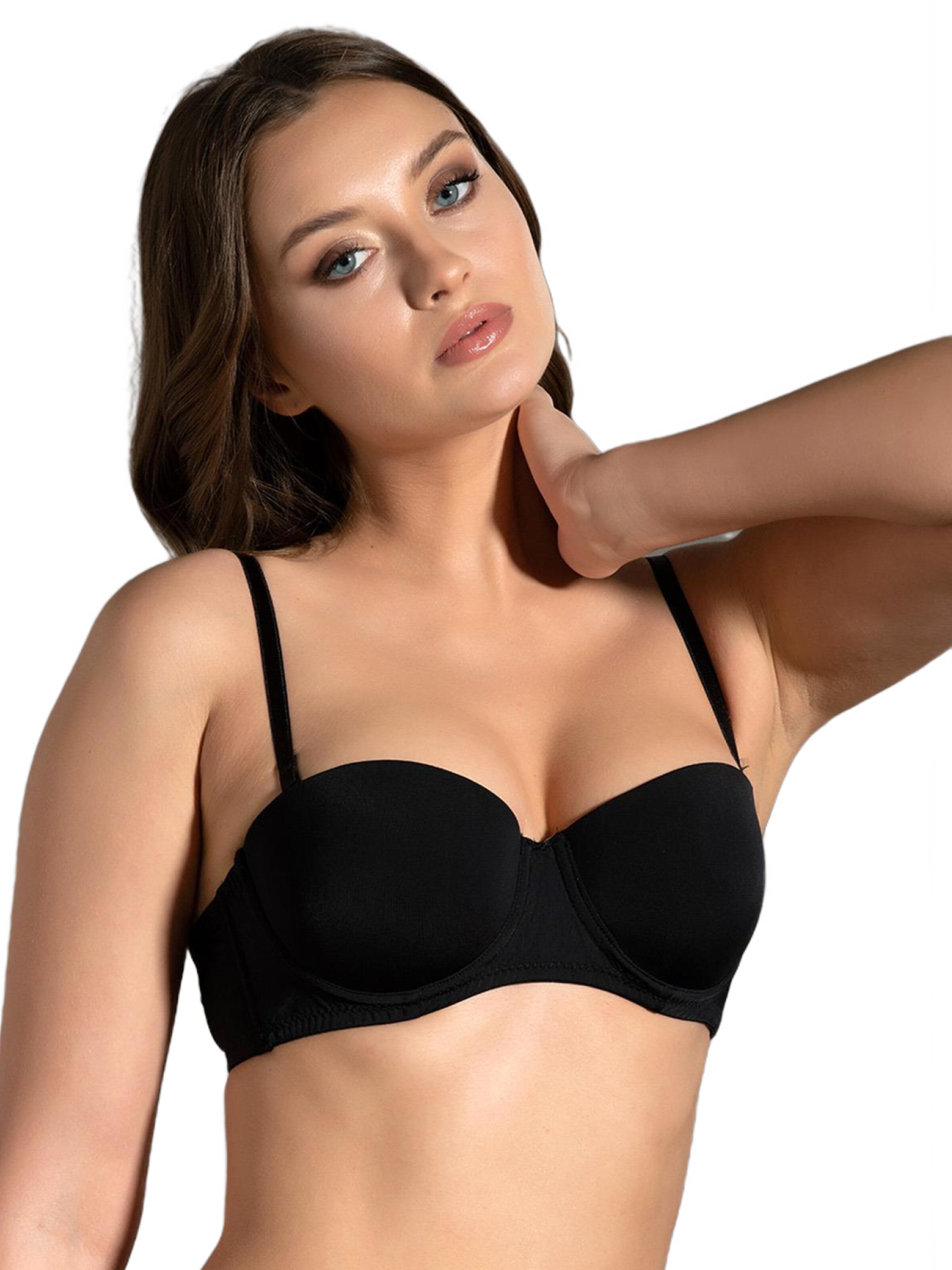 Balconnet Soutien-gorge C&City en noir : devant