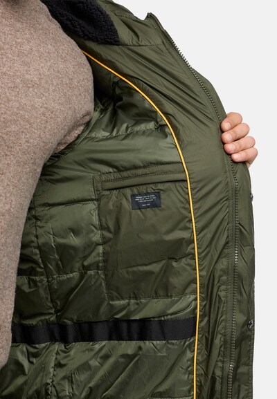 INDICODE JEANS Manteau d’hiver 'Studs' en olive, Vue avec produit