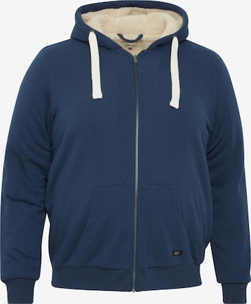 Blend Big Zip-Up Hoodie in Blue: front