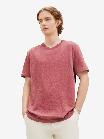 T-Shirt TOM TAILOR DENIM en rose : devant