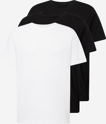 melns KnowledgeCotton Apparel T-Krekls: no priekšpuses