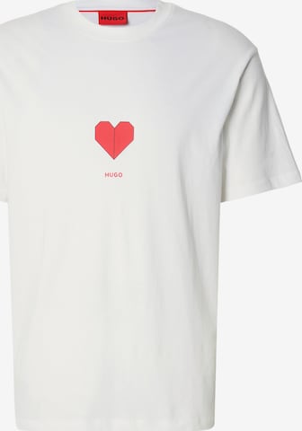 HUGO Футболка 'Dalentin' в Белый: спереди