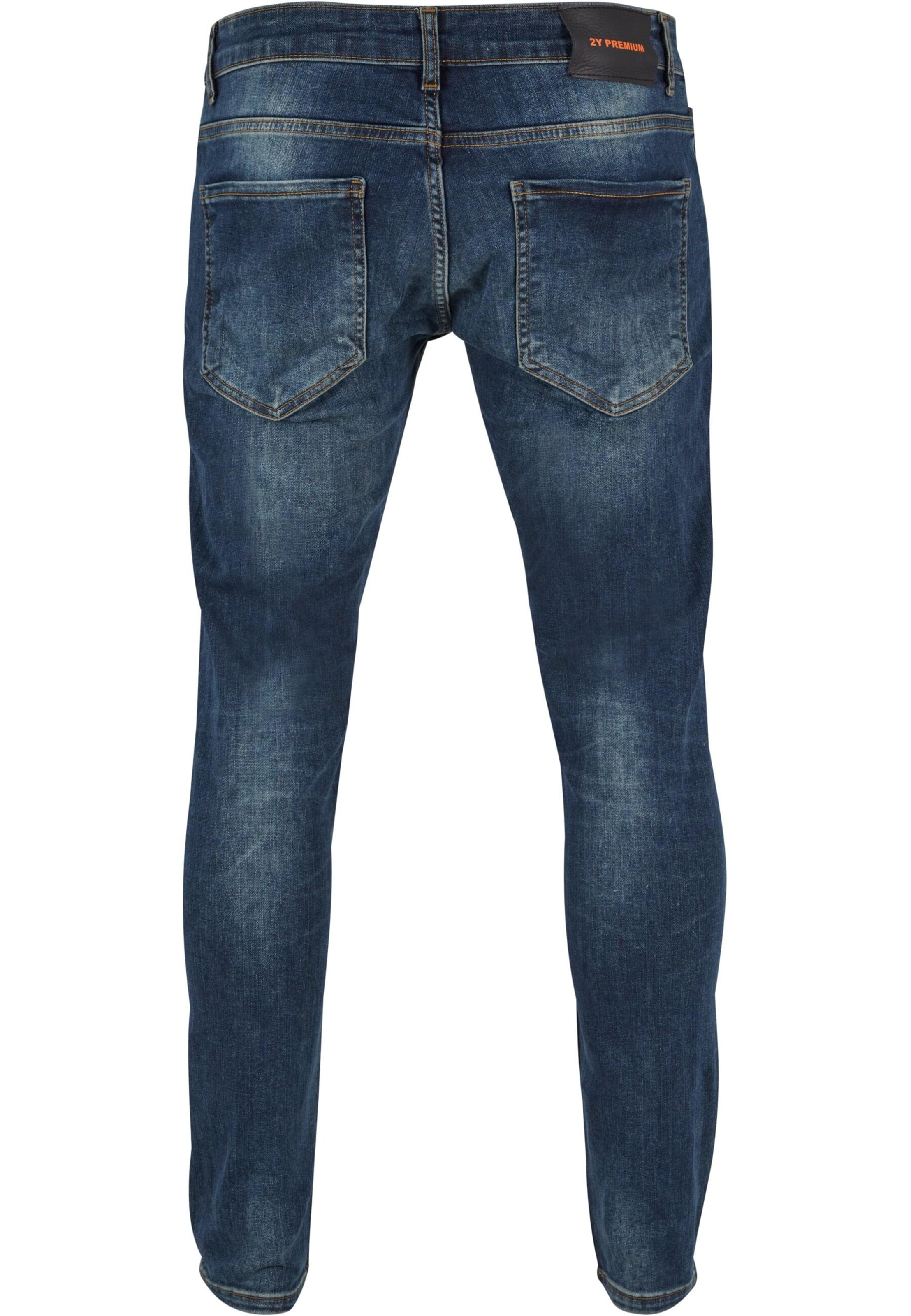 2Y Premium Slimfit Jeans in Blau