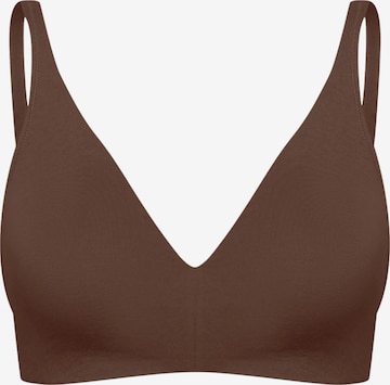 Bustino Reggiseno 'Cotton Bügelloser BH' di cfab (formerly creamy fabrics) in marrone: frontale