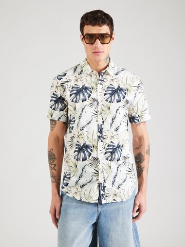 Fit confort Chemise 'JJHAWAII' JACK & JONES en blanc : devant