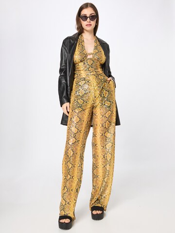 Wide leg Pantaloni di GCDS in giallo