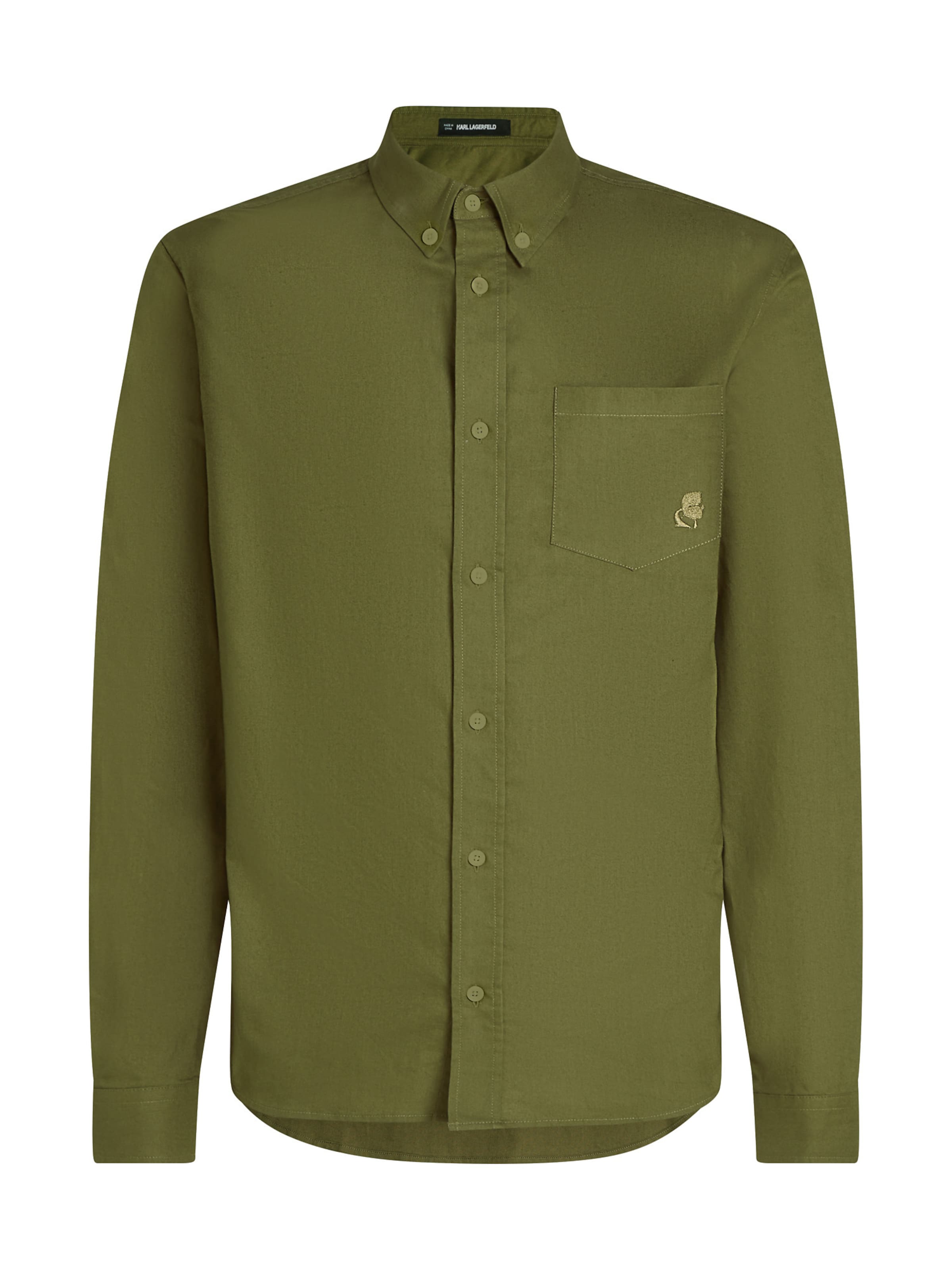 Karl Lagerfeld Regular fit Πουκάμισο σε πράσινο: μπροστά