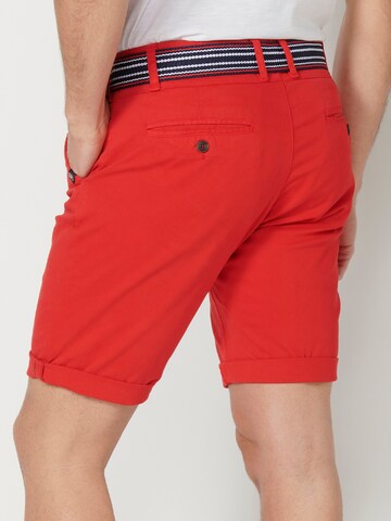 KOROSHI - Regular Calças chino em vermelho