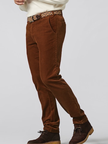 MEYER Regular Chino 'Rio 2-8619' in Bruin: voorkant