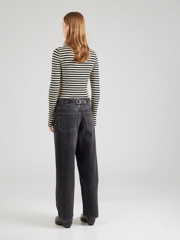 TOPSHOP Široký strih Džínsy 'CINCH' - Čierna