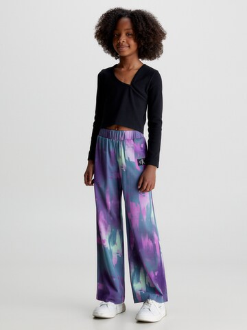 Calvin Klein Jeans Wide leg Broek in Lila