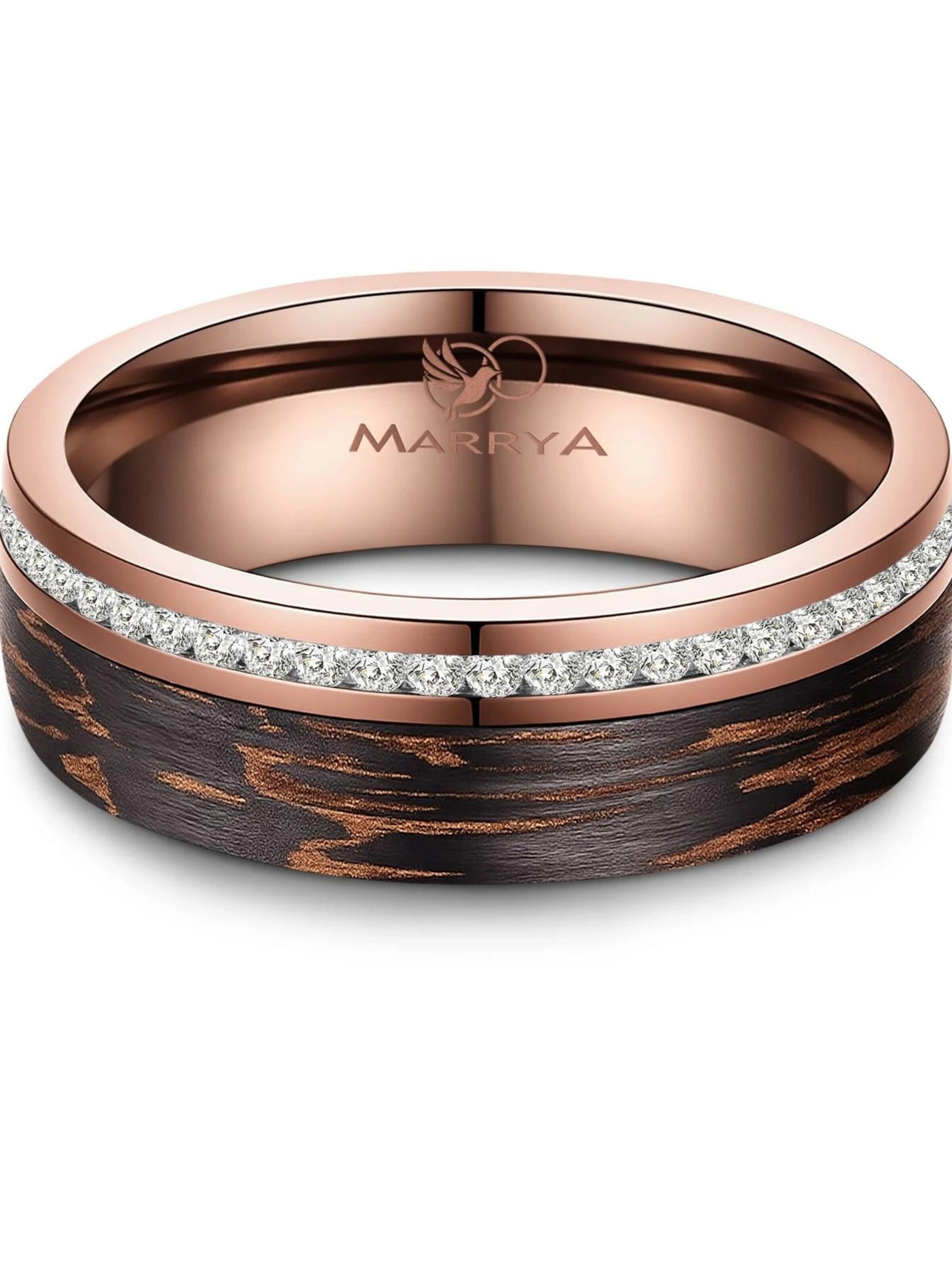 Anello 'MARRYA Ehering CB-04 Carbon-Bronze' di MARRYA in marrone