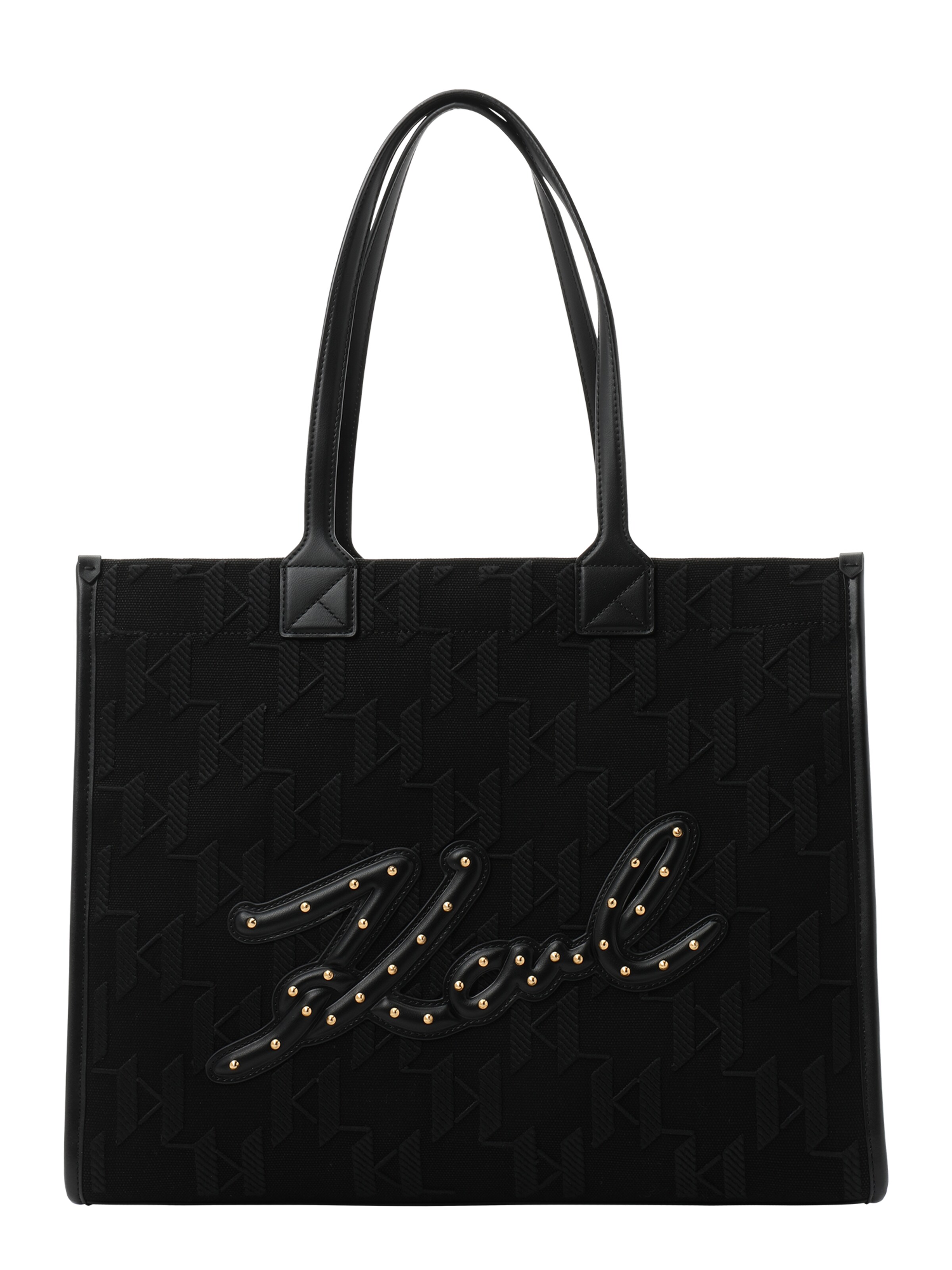 Cabas Karl Lagerfeld en noir : devant