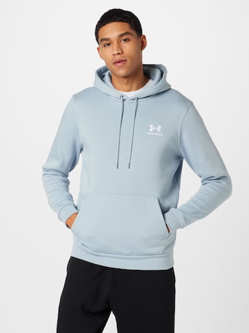 UNDER ARMOUR Sports sweatshirt 'Essential' in Blue: front