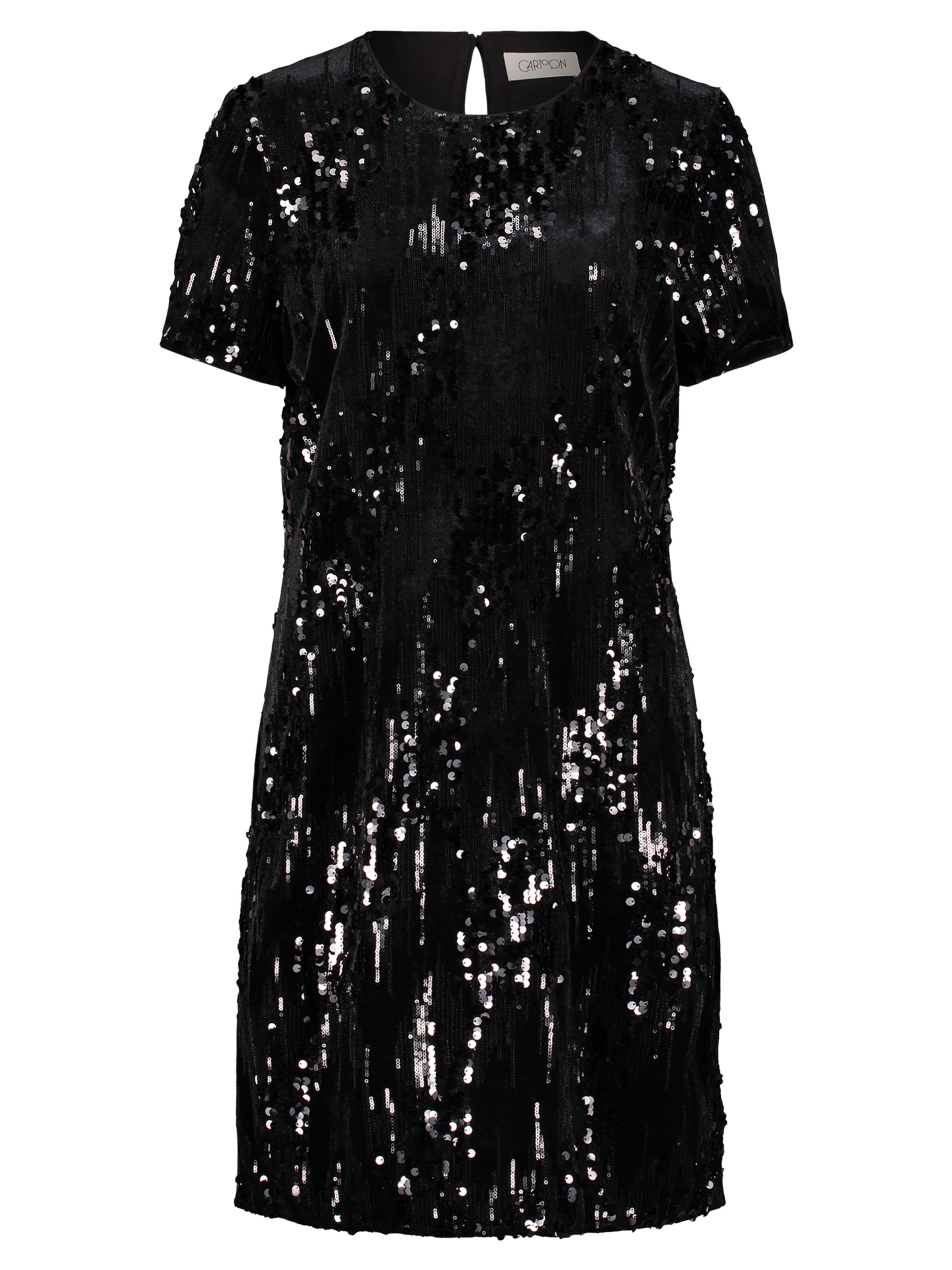 Cartoon Kleid in Schwarz: Vorderseite