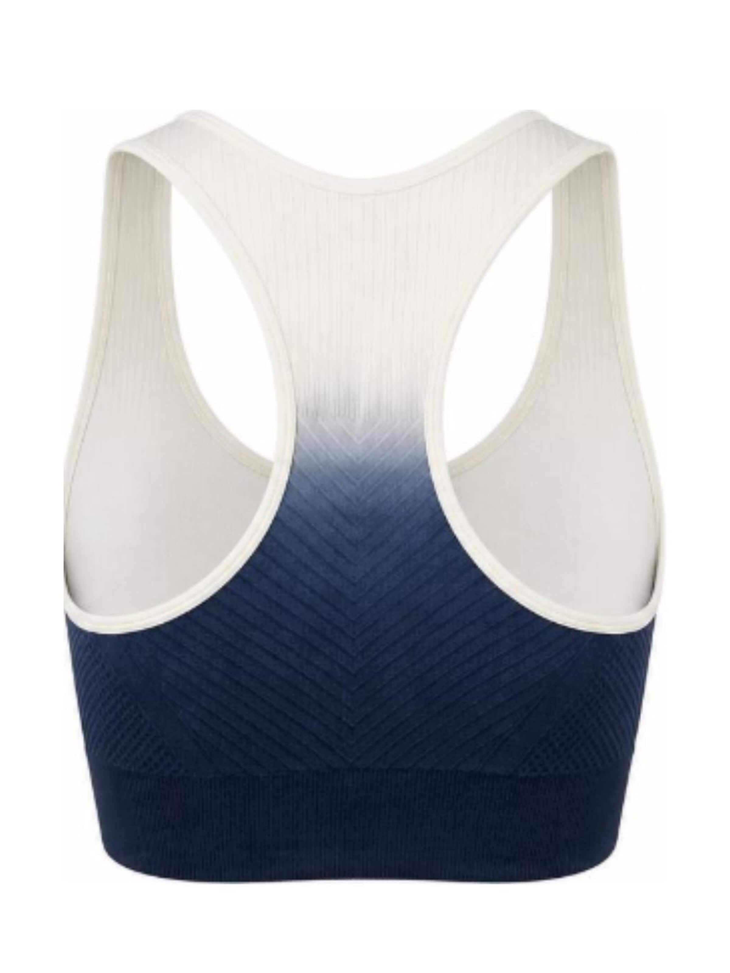 mymotus Vysoká podpora Sportovní podprsenka 'mymotus® seamless, high performance bra, dip dye , FB134' – modrá