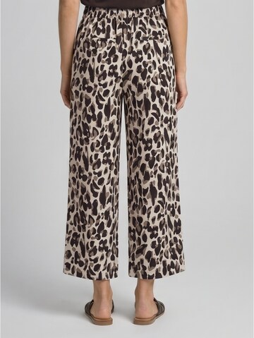 TOM TAILOR Wide leg Broek in Bruin