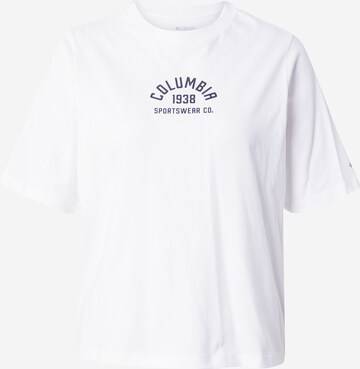 T-shirt fonctionnel 'North Cascades' COLUMBIA en blanc : devant
