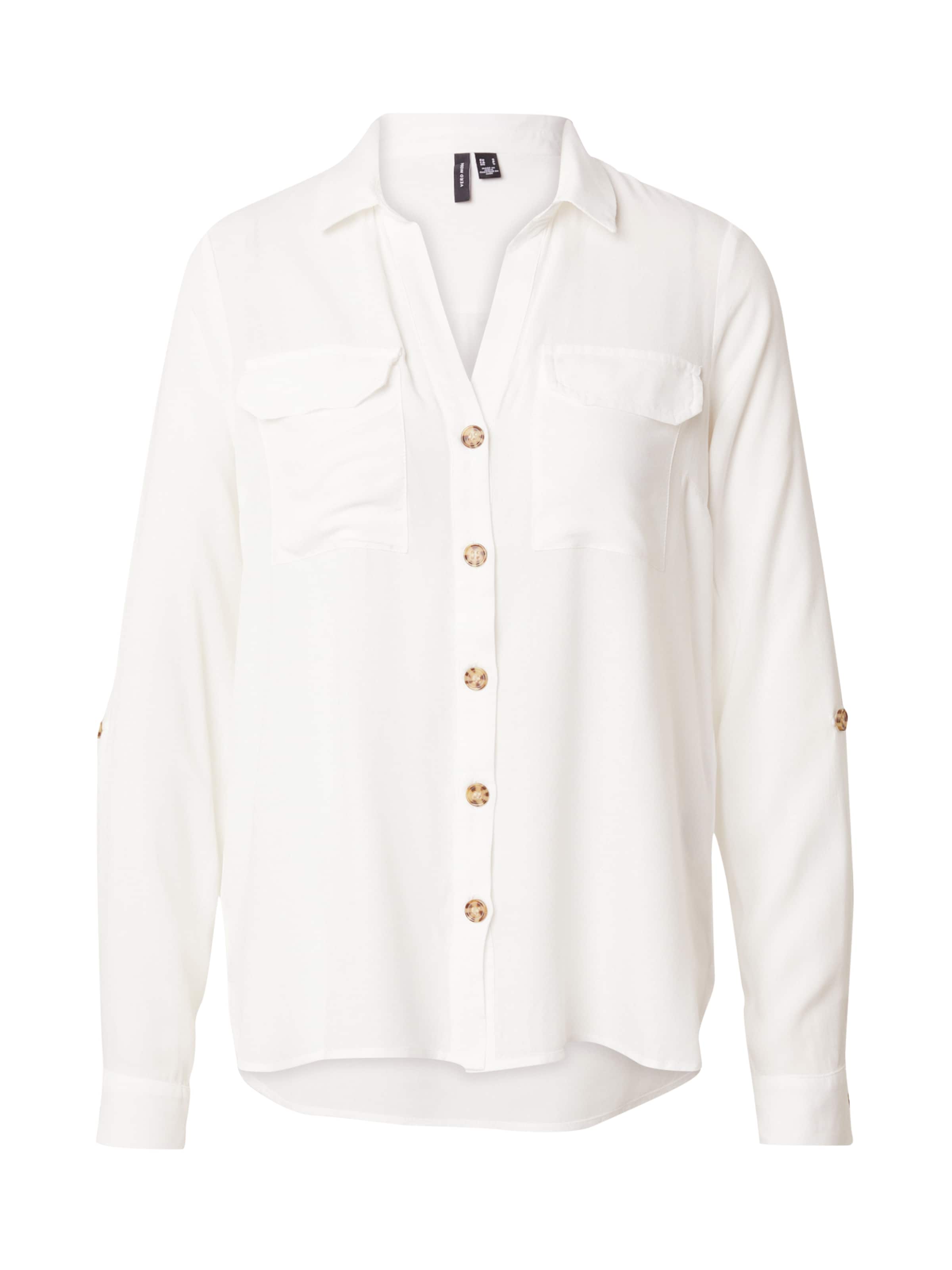 VERO MODA Pluus &#x27;Bumpy&#x27;, värv valge: eest vaates