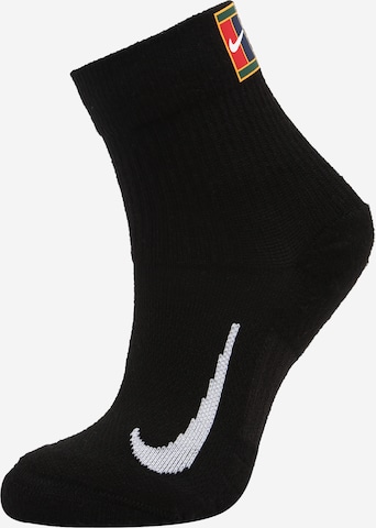 NIKE Athletic Socks in Black: front