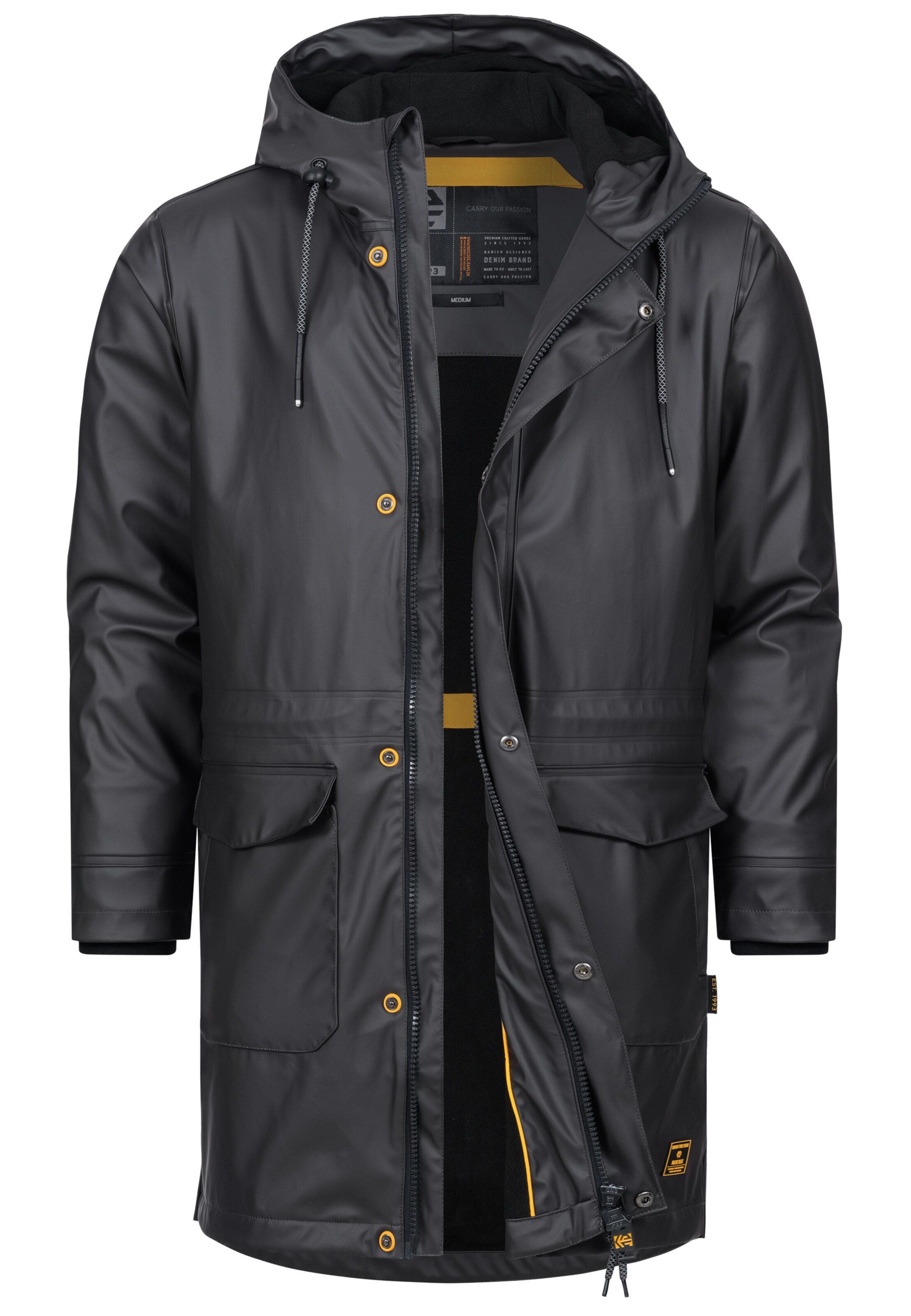 INDICODE JEANS Between-seasons coat 'Tommy' in Grey