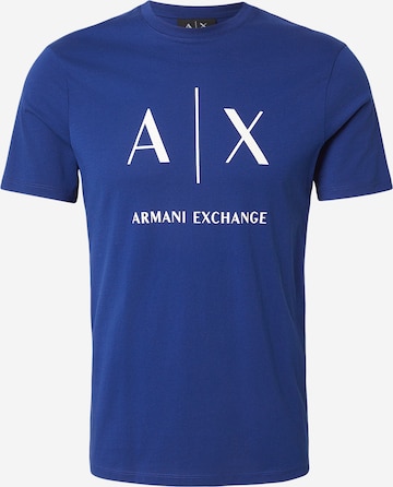 T-Shirt ARMANI EXCHANGE en bleu : devant