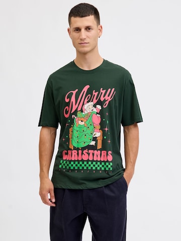 T-Shirt JACK & JONES en vert : devant