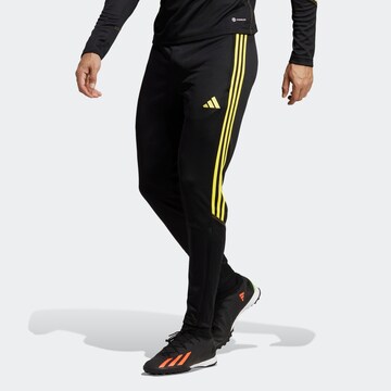 ADIDAS PERFORMANCE - Slimfit Calças de desporto 'Tiro 23 Club ' em preto: frente