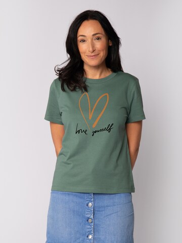 Watapparel Shirt 'Self Love' in Green: front