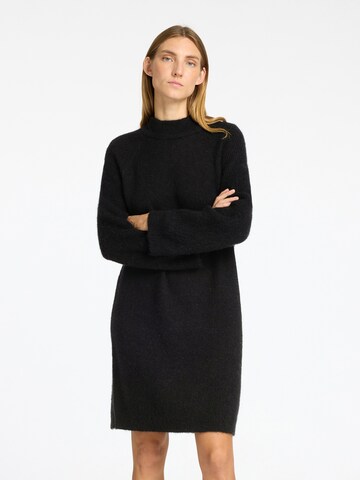 Robes en maille 'SLFLULU' SELECTED en noir : devant