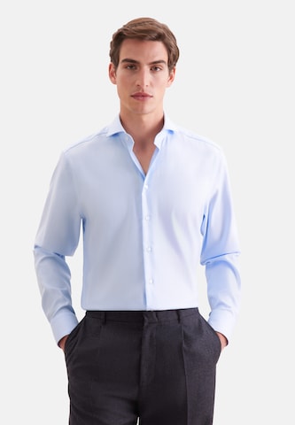 Coupe regular Chemise business SEIDENSTICKER en bleu : devant