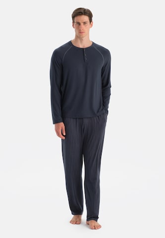 Dagi Pyjama lang in Blauw: voorkant