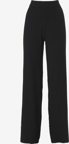 Influencer Wide leg Pants in Black: front