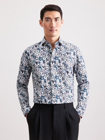 Coupe regular Chemise business 'SMART ESSENTIALS' SEIDENSTICKER en bleu : devant
