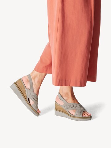 Tamaris Sandals in Grey: front