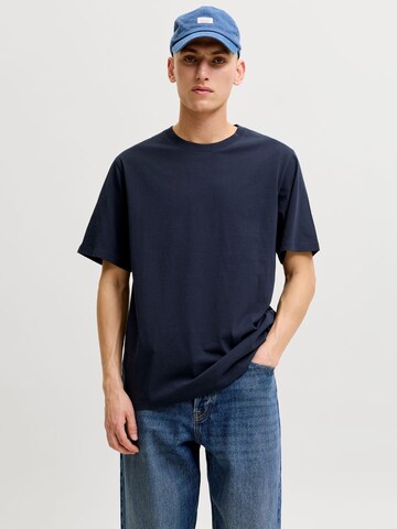 Coupe slim T-Shirt JACK & JONES en bleu : devant