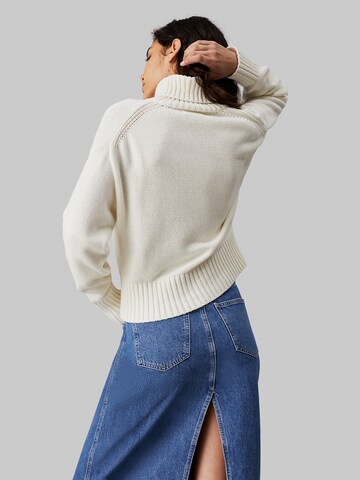 Calvin Klein Jeans Sweter w kolorze biały