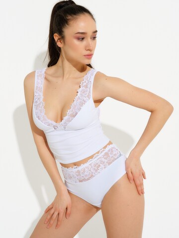 Evoni Bustier Wäsche-Sets 'mit Spitze' in Weiß