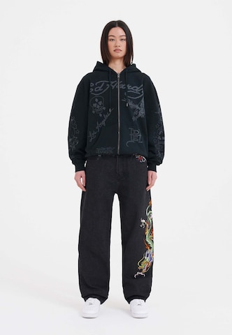 Ed Hardy Jopa na zadrgo | črna barva: sprednja stran