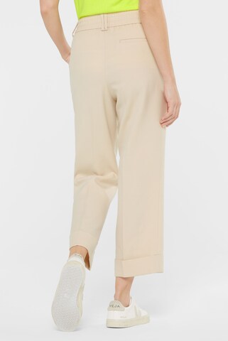 SENSES.THE LABEL Regular Stoffhose mit Bundfalte und Turn-Up-Saum in Braun
