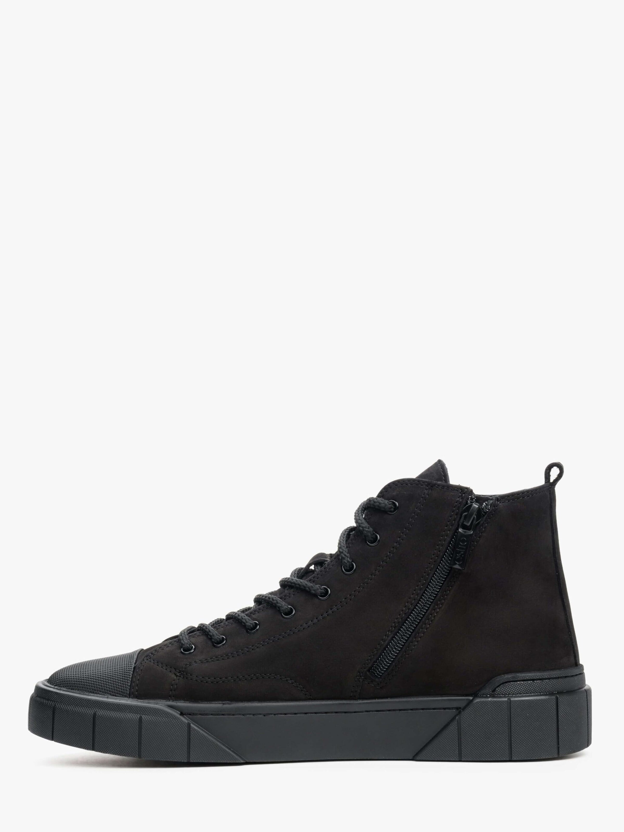 ES8 Hög sneaker '09-4448' i svart: framsida