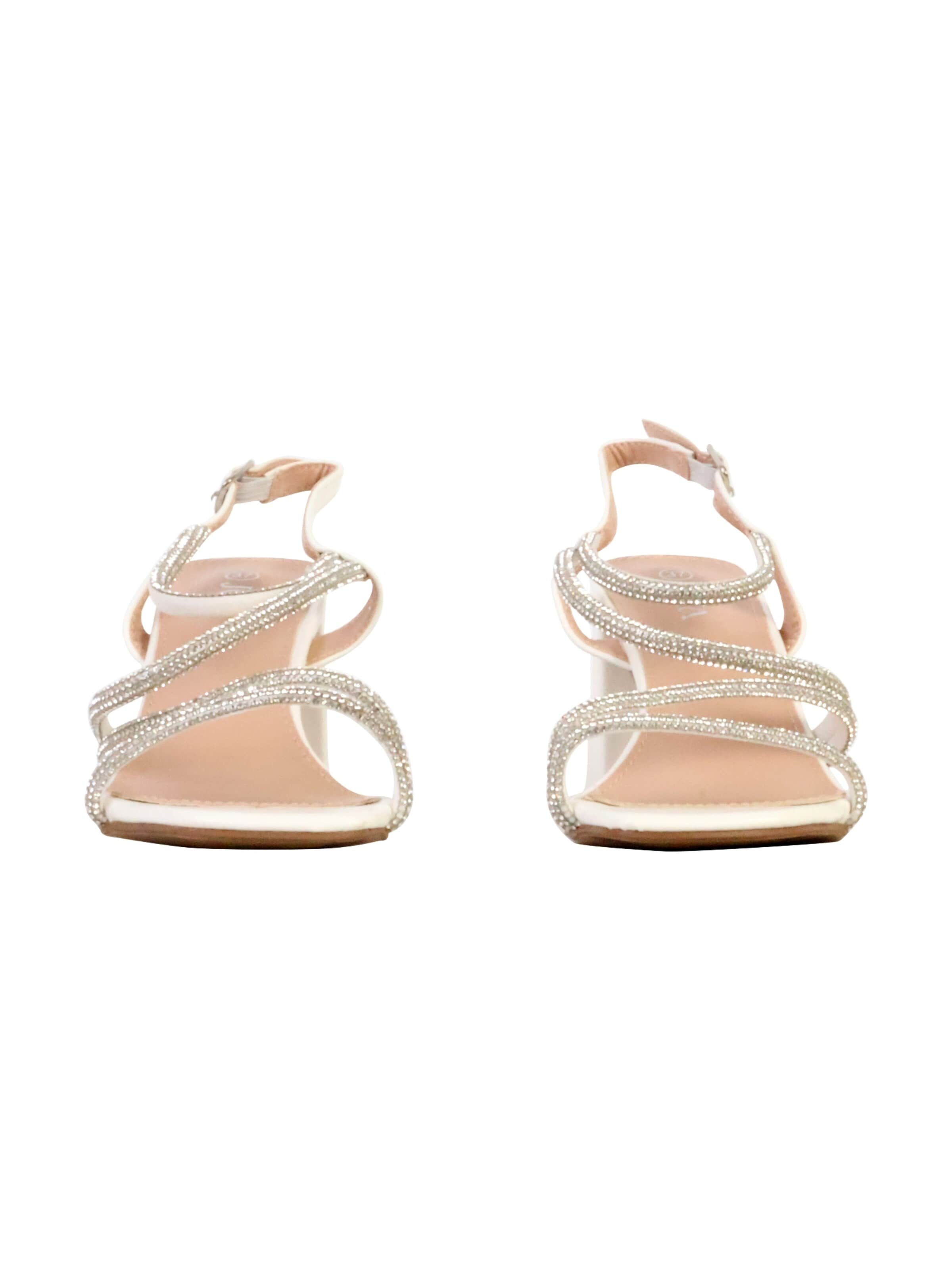 Sandales 'Sandalen mit Absatz und Riemchen' Joia en blanc