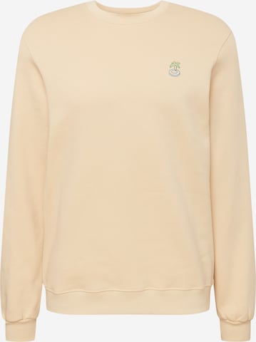 Iriedaily Sweatshirt 'Gummipalme Crew' in Beige: predná strana