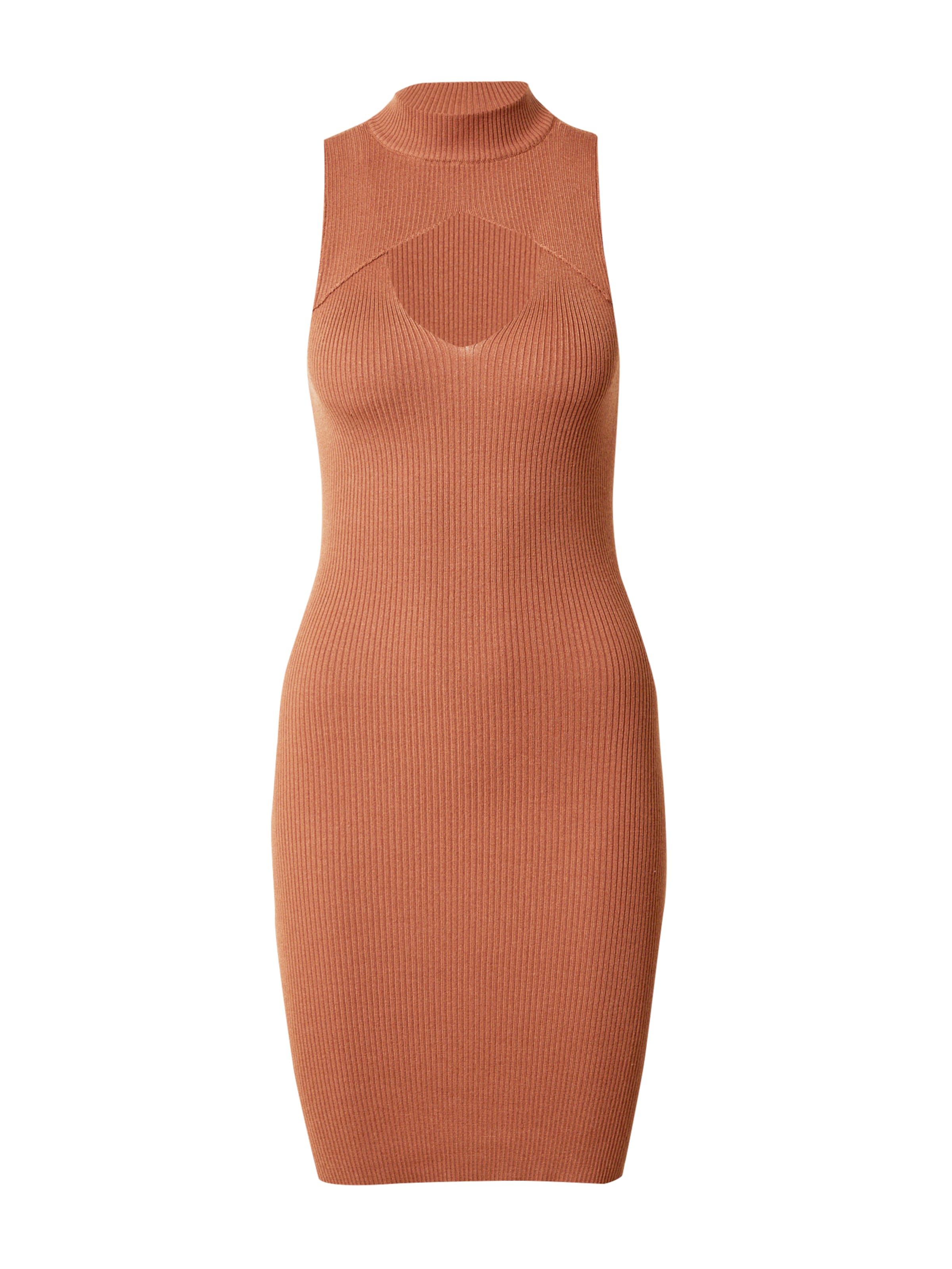 Urban Classics Πλεκτό φόρεμα σε καφέ: μπροστά