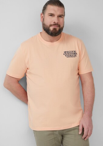 T-Shirt s.Oliver Men Big Sizes en orange : devant