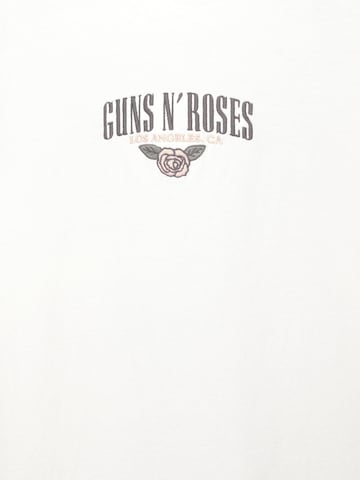 Pull&Bear Shirt 'GUNS AGUILA' in White