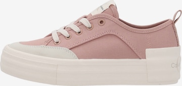 Baskets basses Calvin Klein Jeans en rose : devant