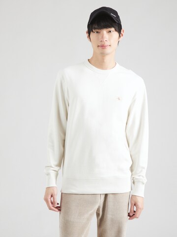 Felpa di Calvin Klein Jeans in bianco: frontale