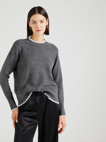 VILA Pullover 'HEFNA' in Grau: Vorderseite