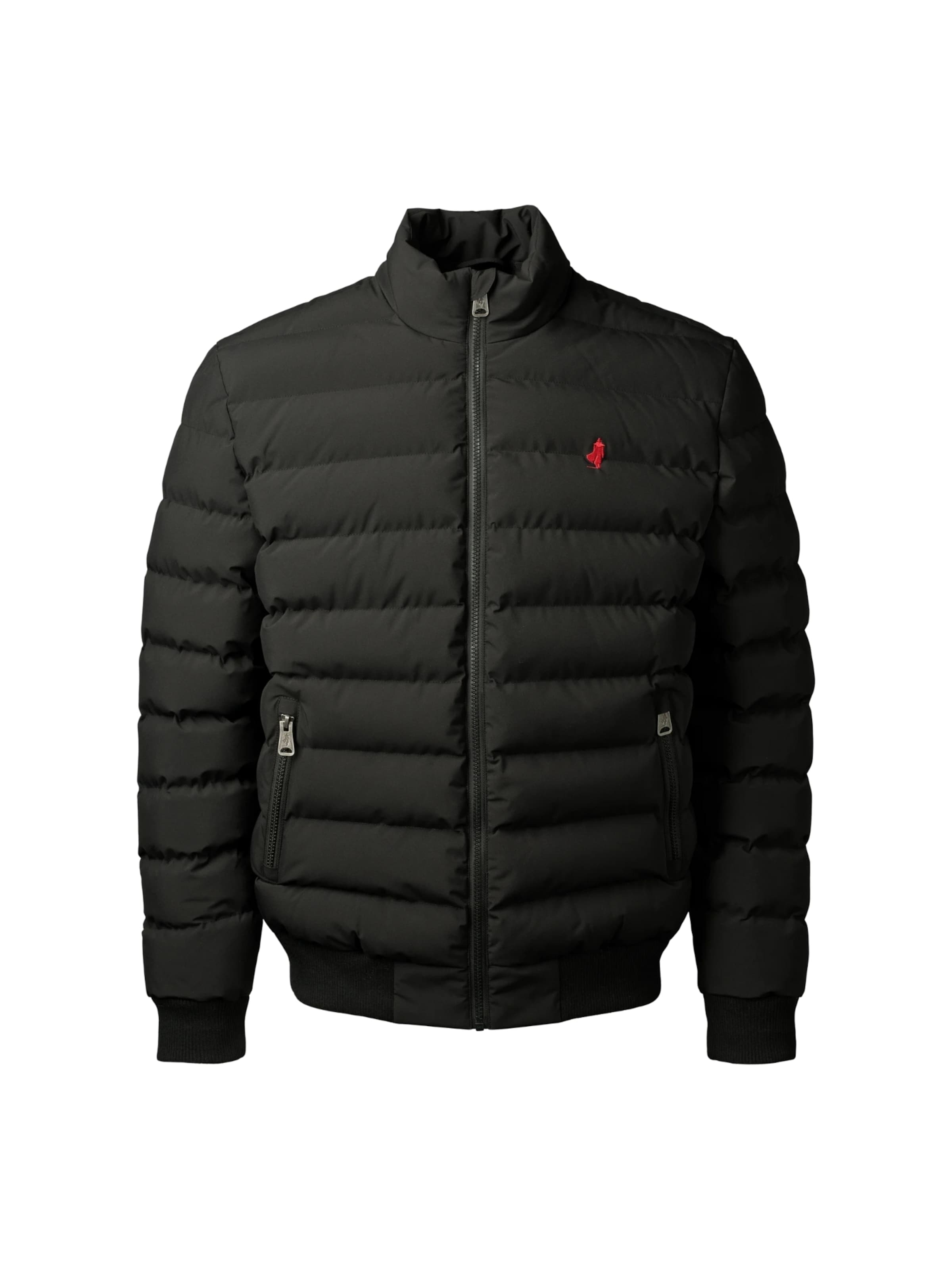 MCS Tussenjas 'Hugh' in Zwart: voorkant